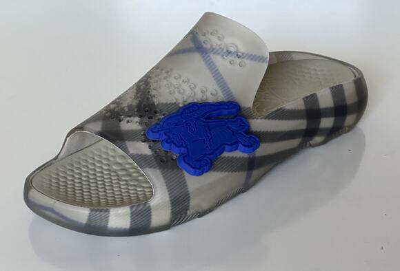 Burberry Mens Stingray Rubber Lichen IP Check Sandals 12 (45) 8088962 NIB $550 main image 7